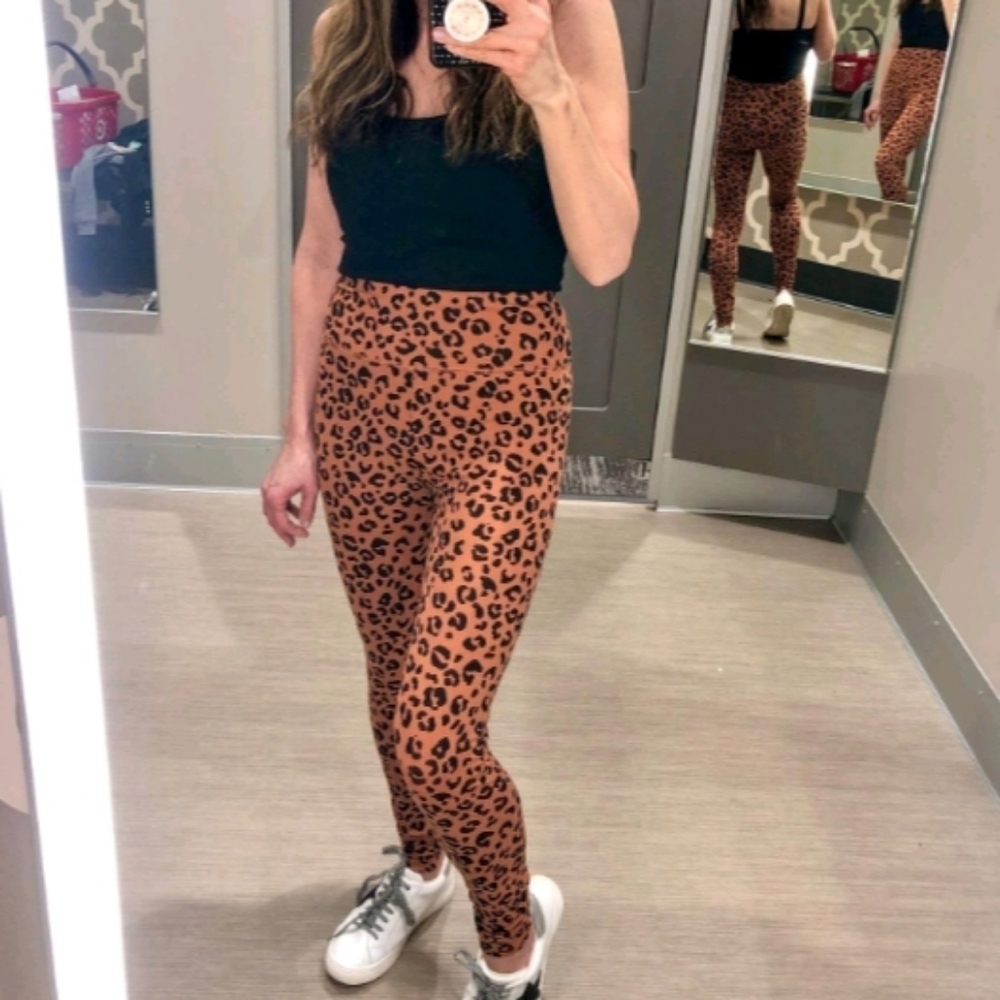 Wild Fable Leopard Print Mid-rise Leggings Size XL